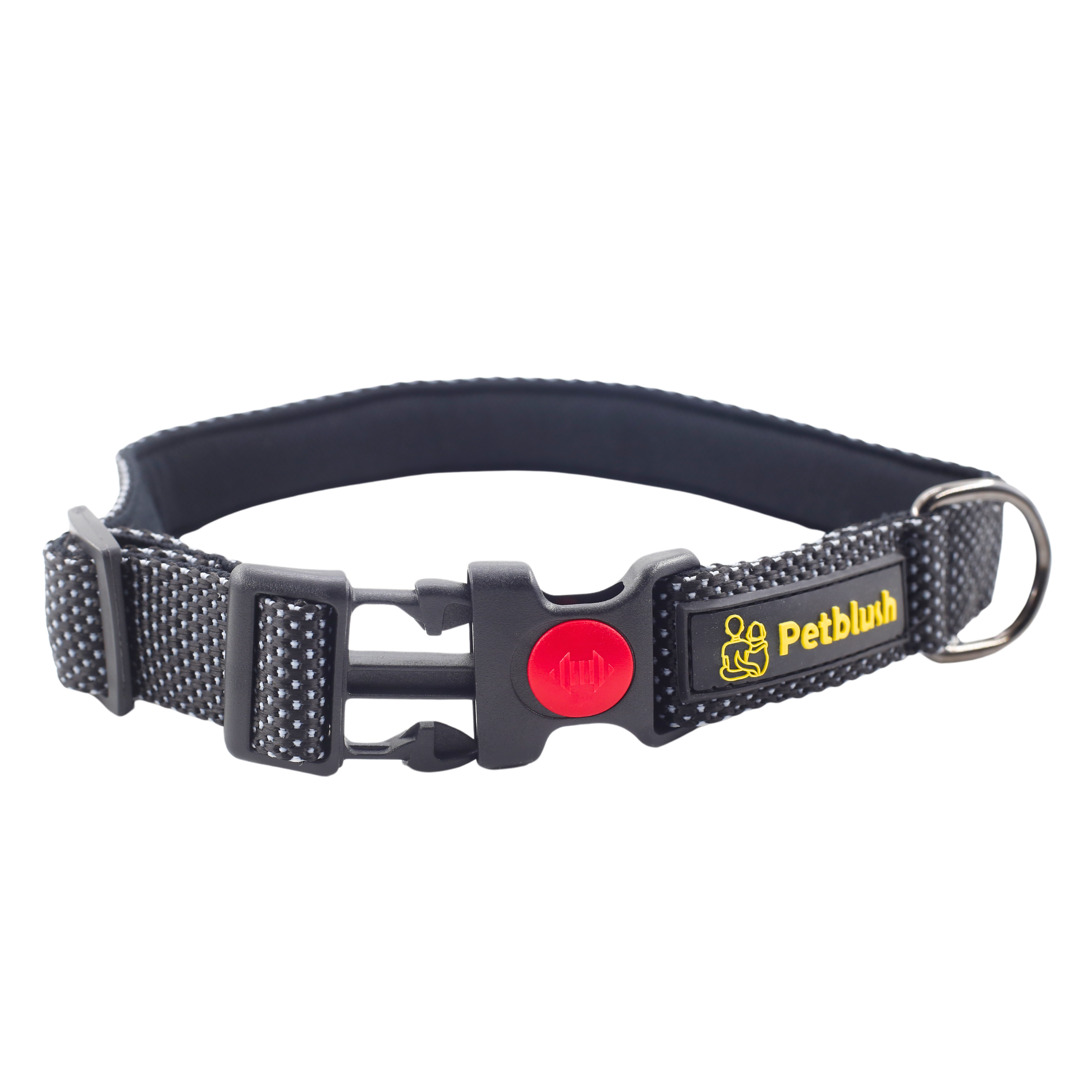 Petblush Dotted Padded Collar With Lock Buckle