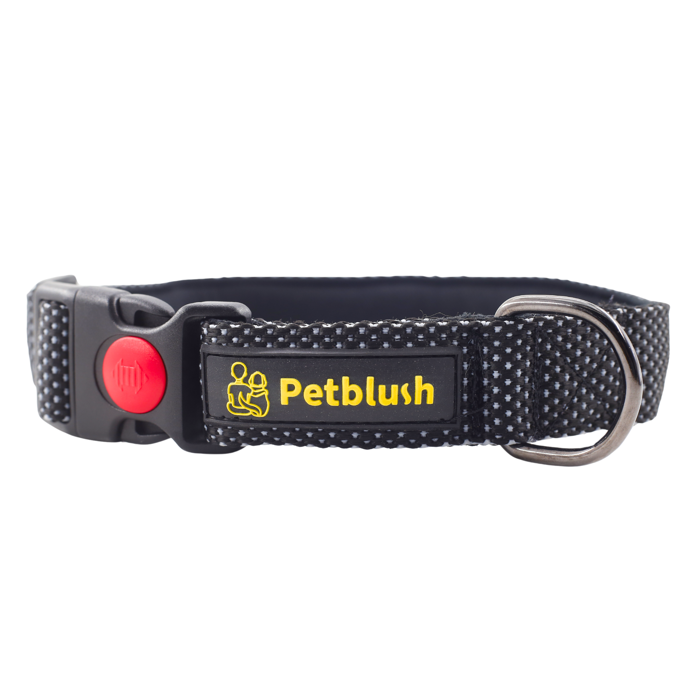 Petblush Dotted Padded Collar With Lock Buckle