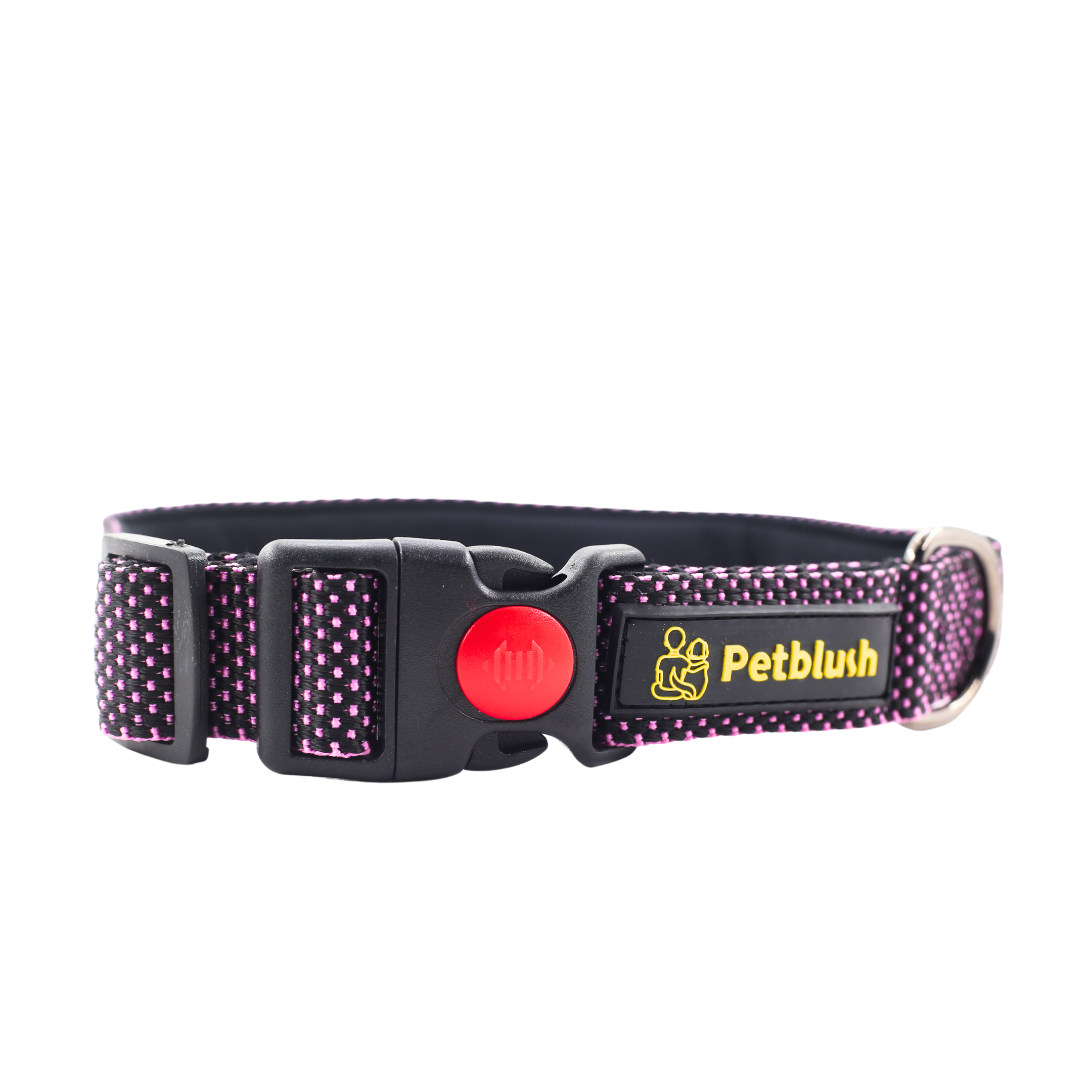Petblush Dotted Padded Collar With Lock Buckle