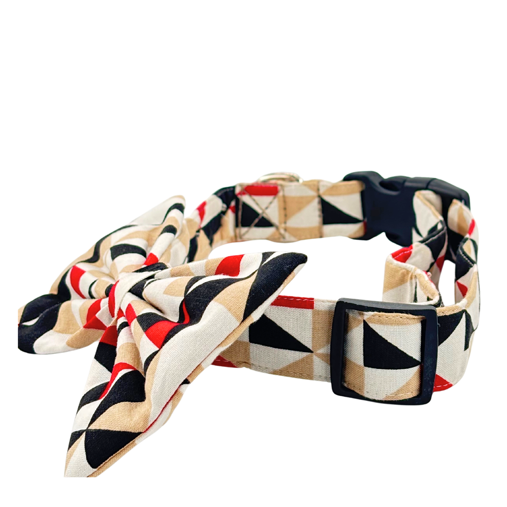 Petblush Geometrical Abstract Bow Collars For Dogs