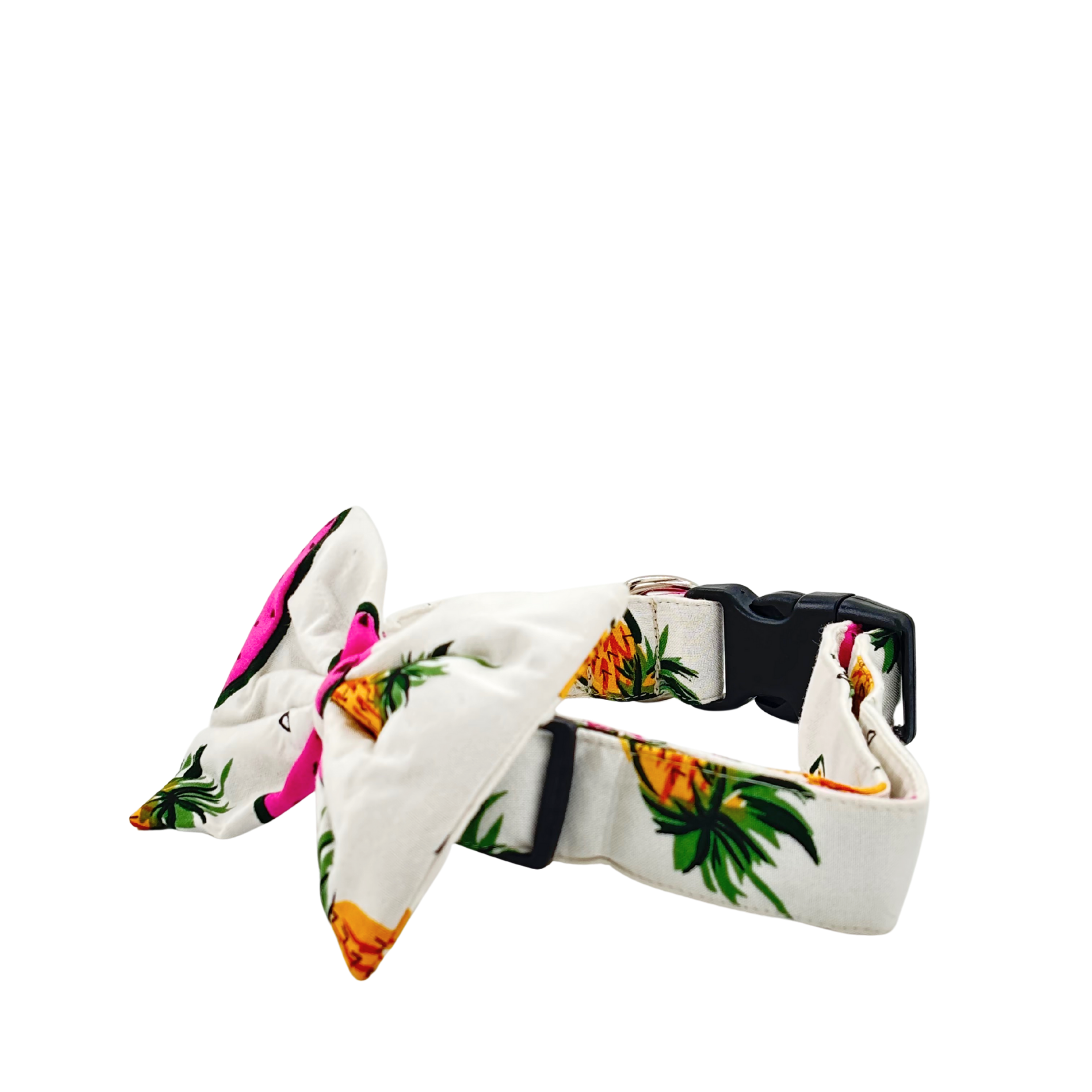 Petblush Watermelon And Pineapple Print Bow Collars For Dogs
