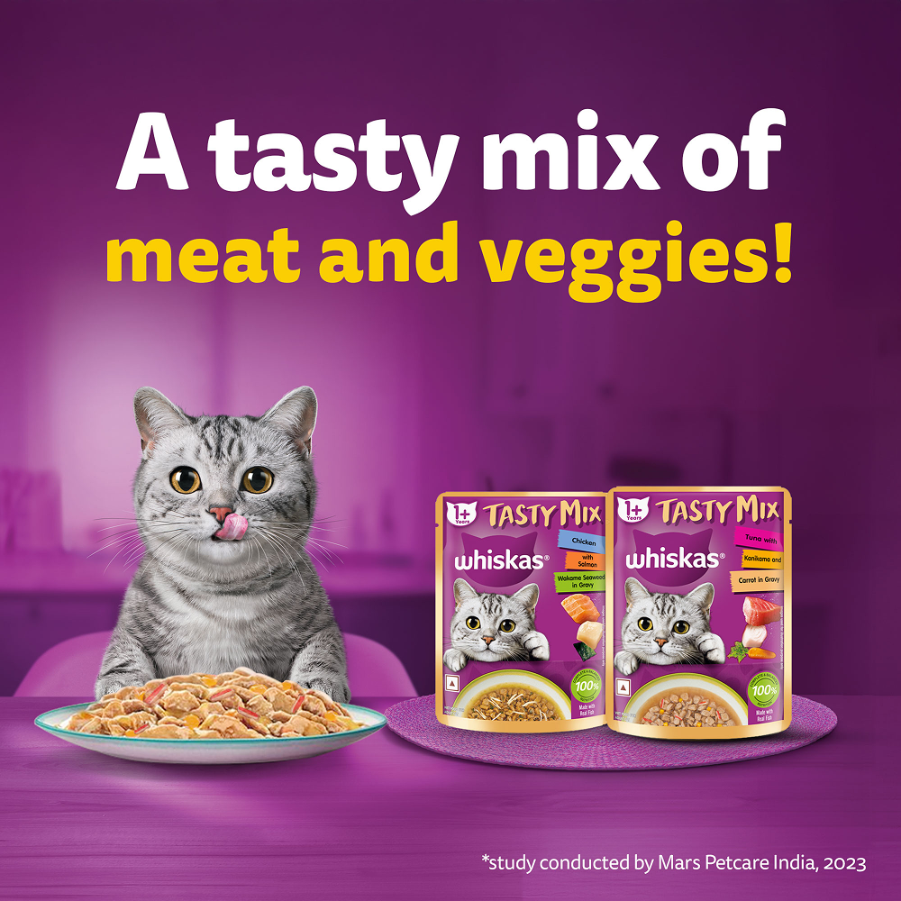 Whiskas Tuna with Kanikama And Carrot in Gravy Tasty Mix Adult Cat Wet Food
