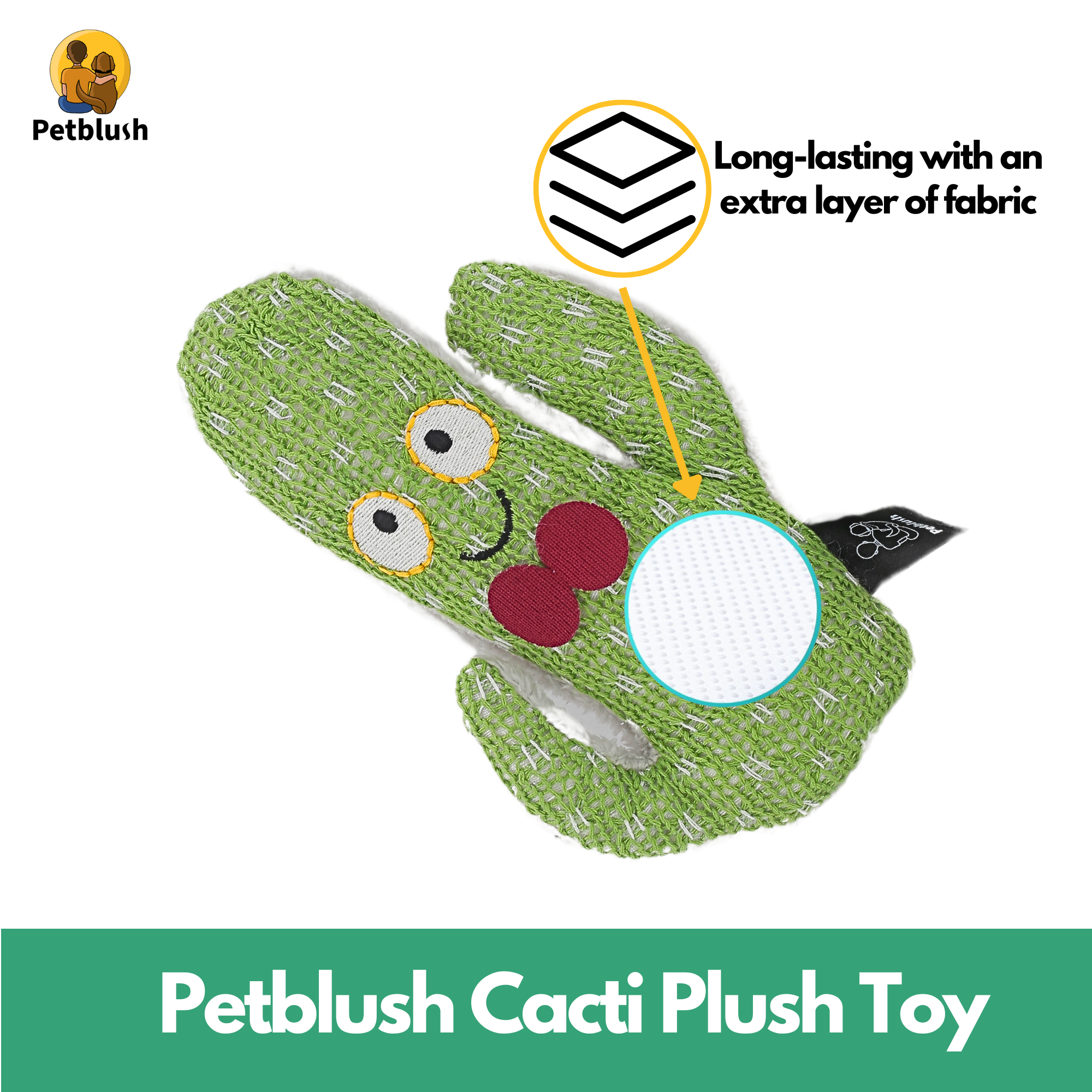 Petblush Cacti Cuddles Plush Toy for Dogs & Cats