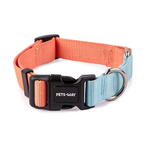 Peach & Sky - Dual Color Dog Collar