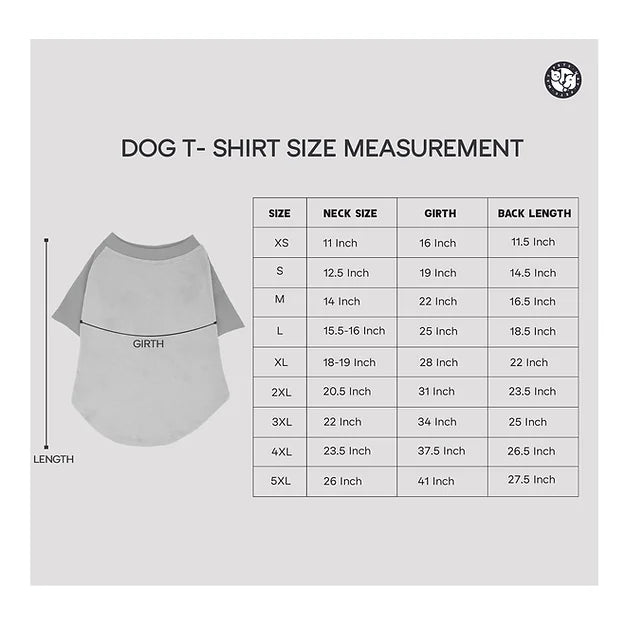 Little Heart Printed Dog T-Shirt