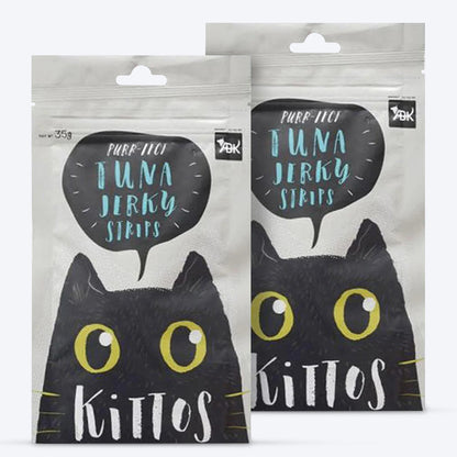 Kittos Purr-Fect Tuna Jerky Strips Cat Treats - 35 g
