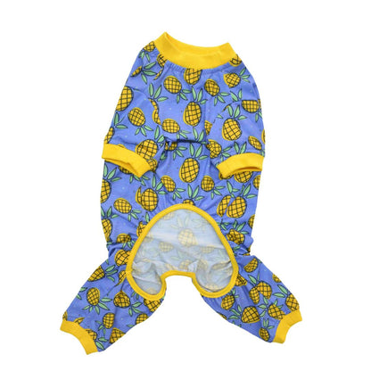 Pineapple Printed Dog Jumpsuit