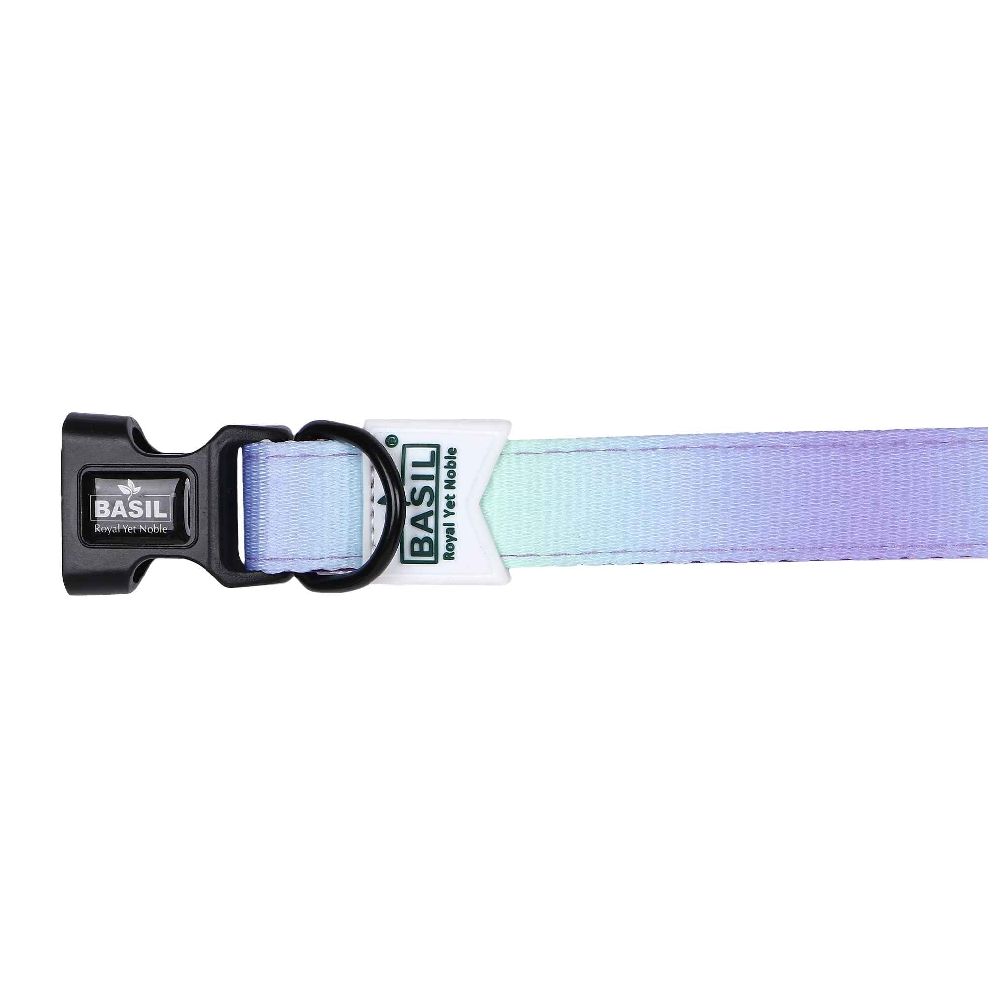 Padded Adjustable Collar for Dogs, Cats & Puppies (Purple & Blue)
