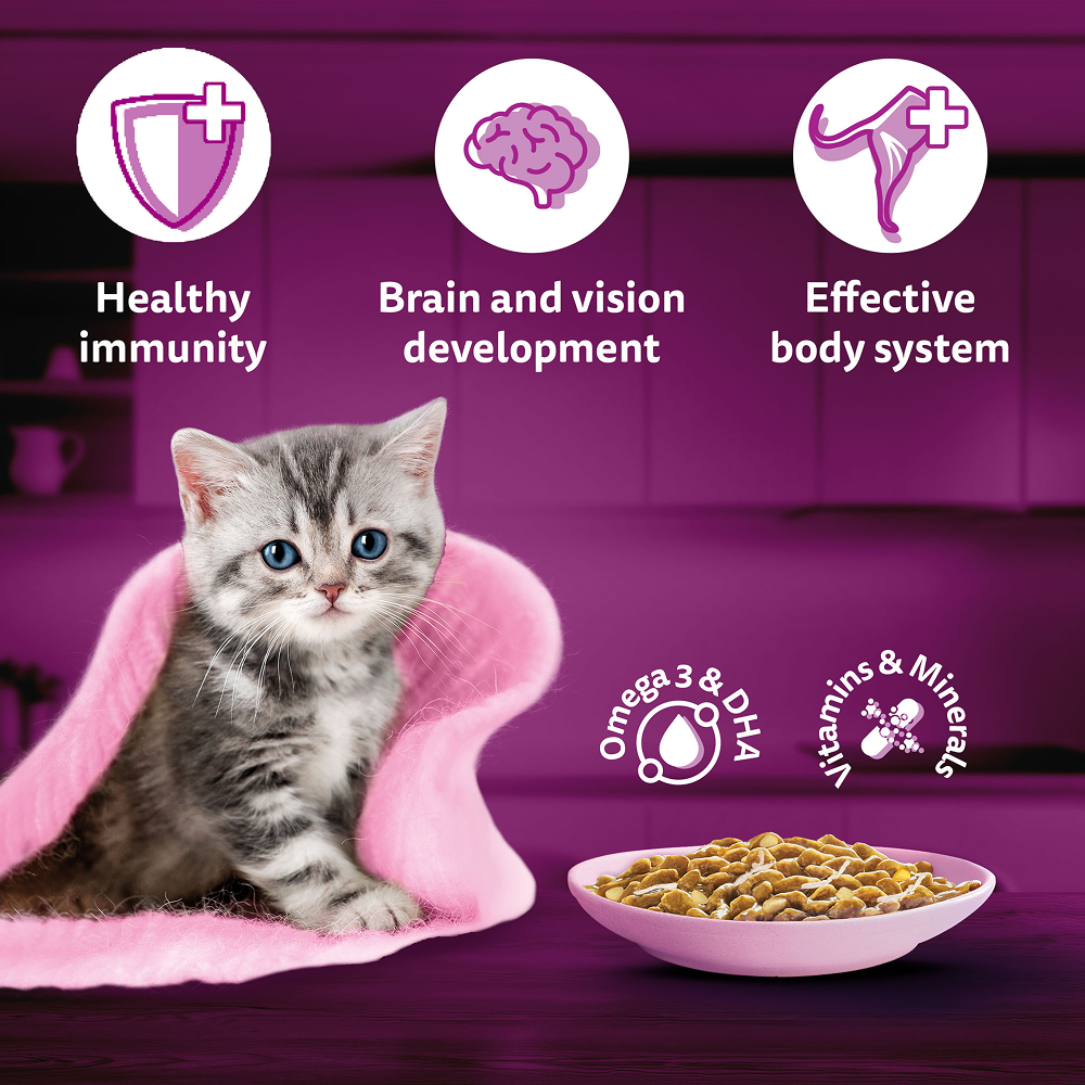 Whiskas Tasty Mix Chicken Tuna with Sweet Potato Kitten Cat Wet Food