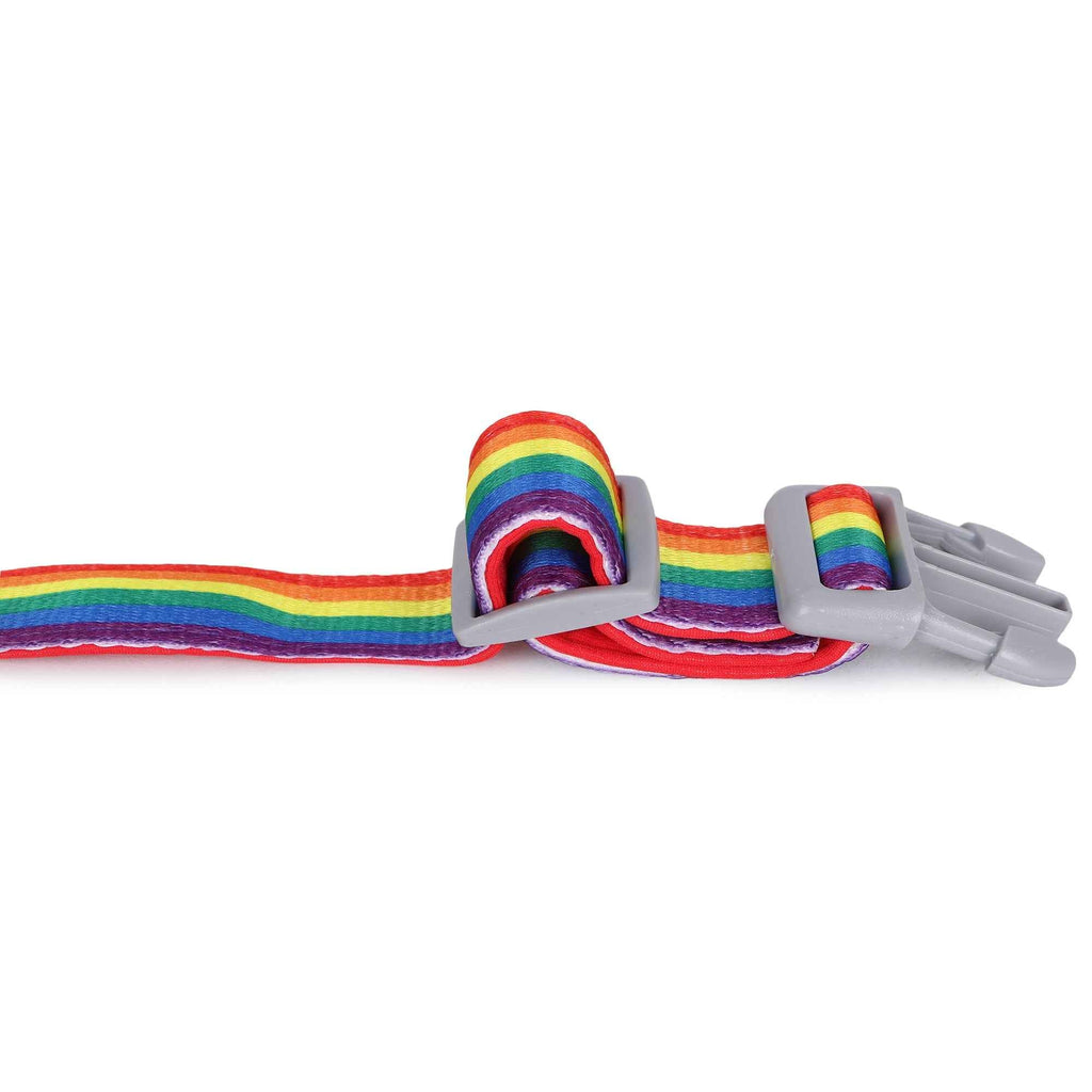 Padded Adjustable Collar for Dogs, Cats & Puppies (Rainbow)