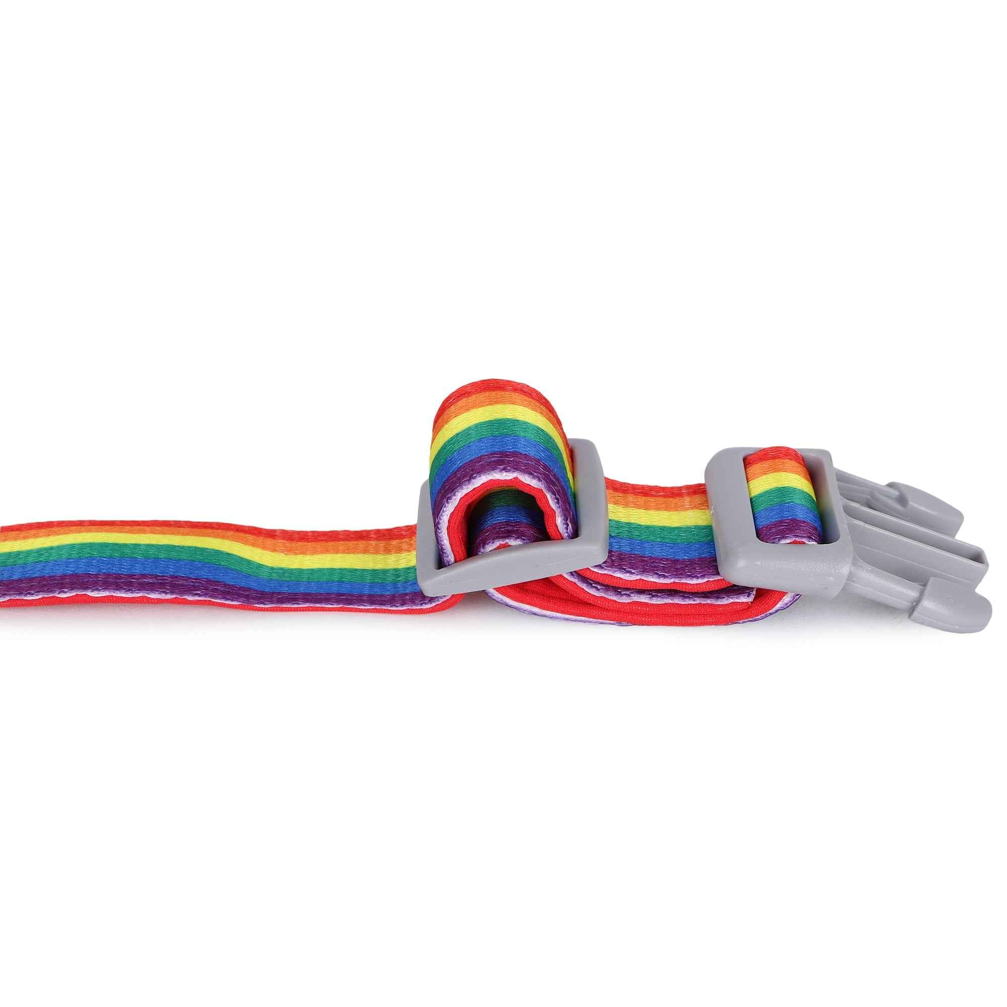 Padded Adjustable Collar for Dogs, Cats & Puppies (Rainbow)