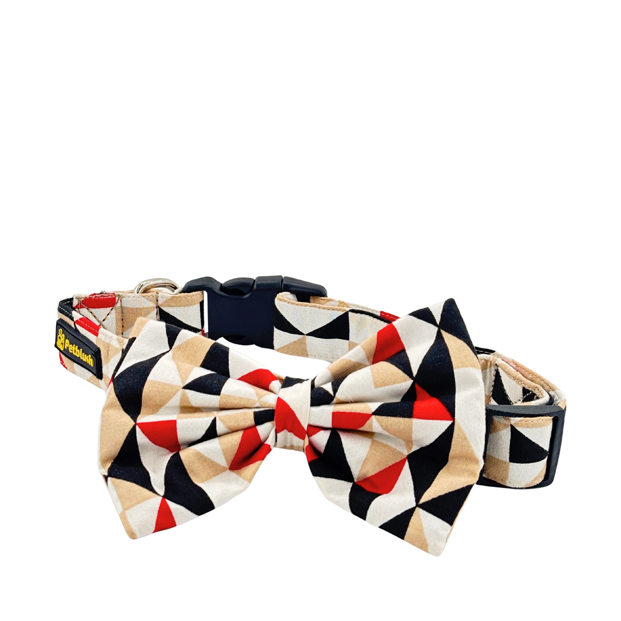 Petblush Geometrical Abstract Bow Collars For Dogs