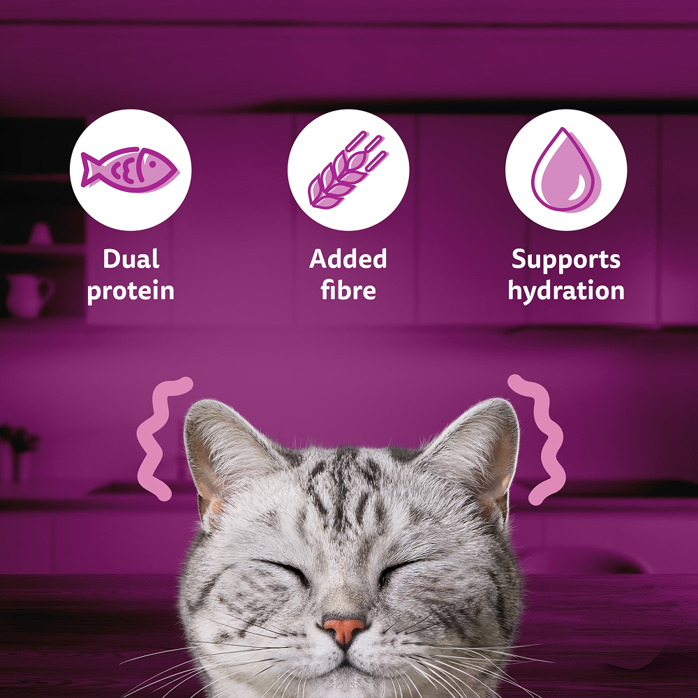 Whiskas Seafood Cocktail With Wakame Seaweed in Gravy Tasty Mix Adult Cat Wet Food