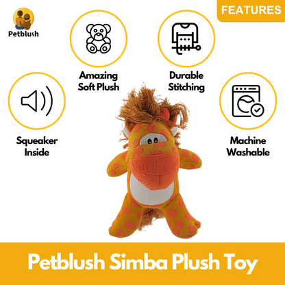 Petblush Simba The Girraffe Plush Toy for Dogs & Cats