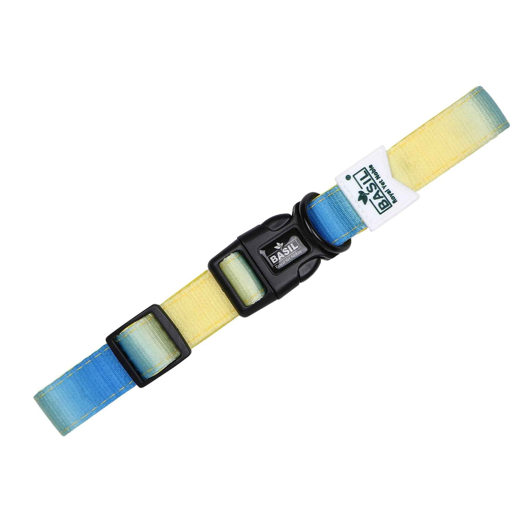 Padded Adjustable Collar for Dogs, Cats & Puppies (Blue & Yellow)
