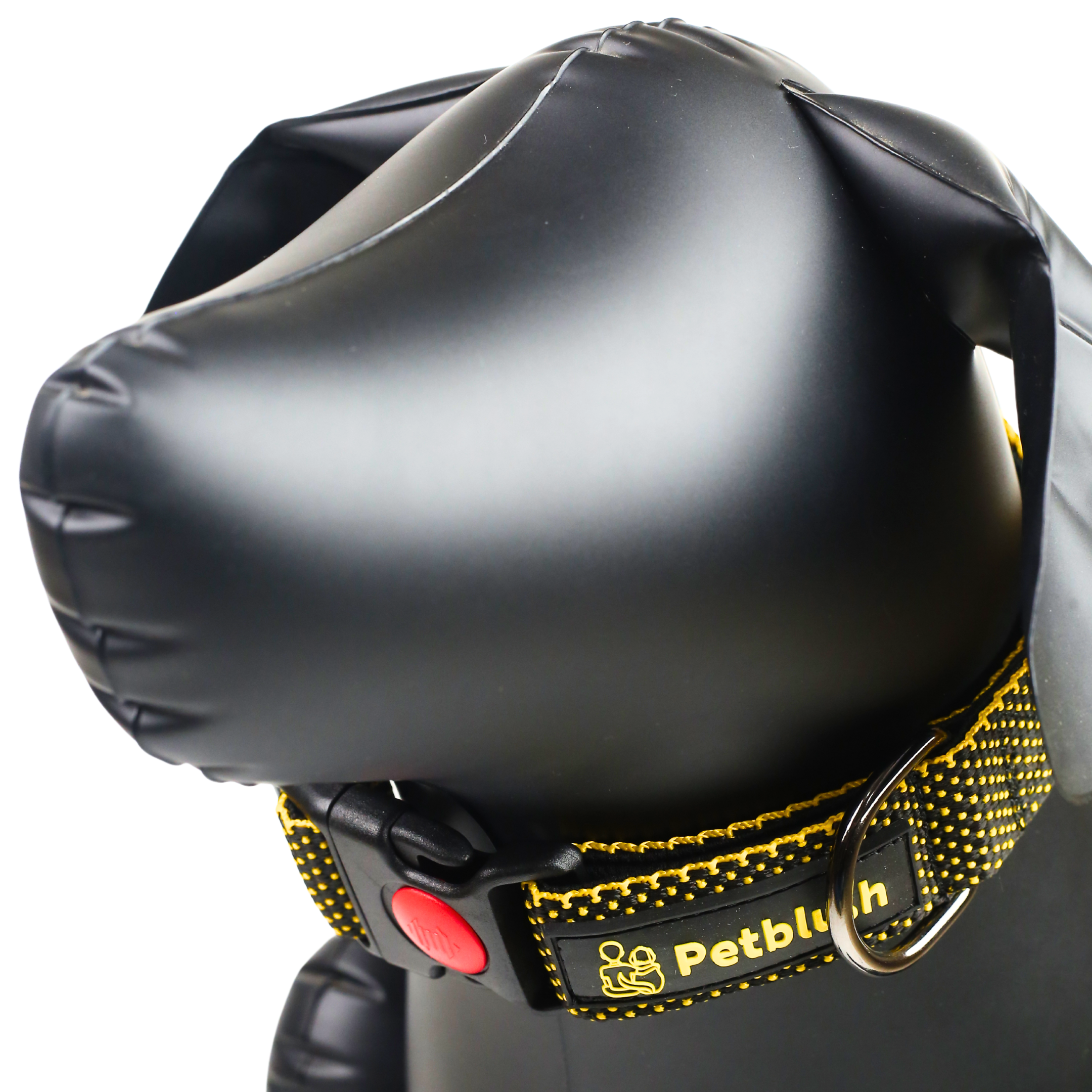 Petblush Dotted Padded Collar With Lock Buckle