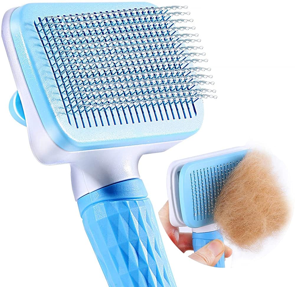 Petblush Pink Slicker Comb Brush Pet Grooming Dog Brush Daily Use to Clean Loose Fur & Dirt Great for Dogs and Cats with Medium Long Hair Deshedding Brush Dog Hair