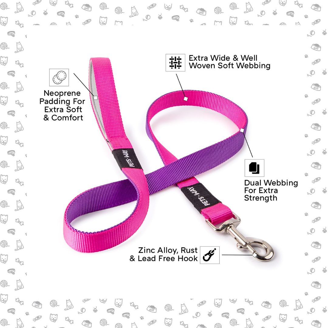 Fuschia & Amethyst - Dual Color Leash