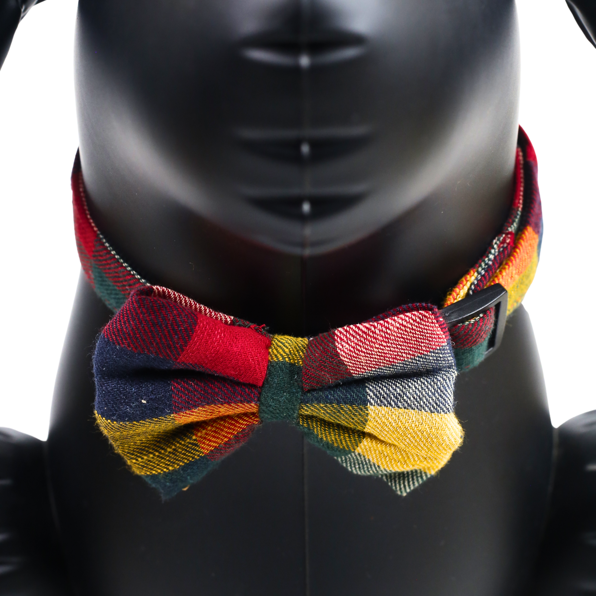 Petblush Checks  Bow Collar For Dogs