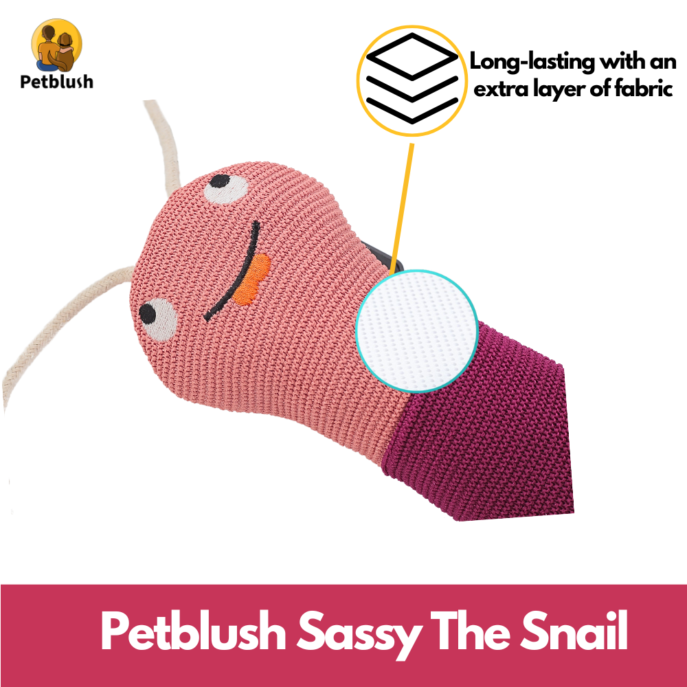 Petblush Sassy The Snail Plush Toy for Dogs & Cats