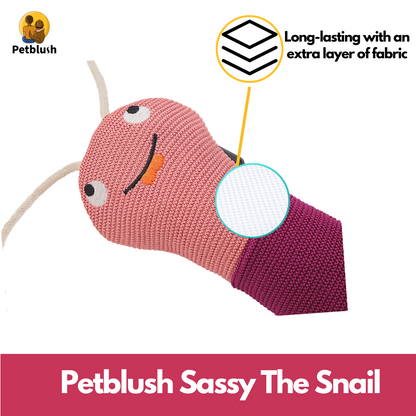 Petblush Sassy The Snail Plush Toy for Dogs & Cats