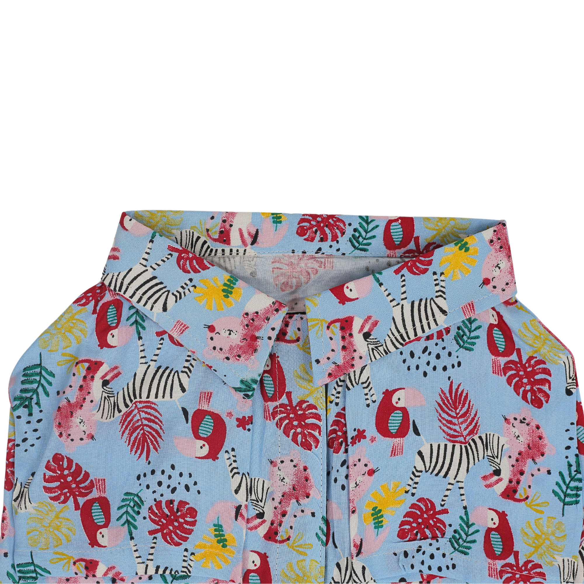 Petblush Blue Zoo Print Shirt