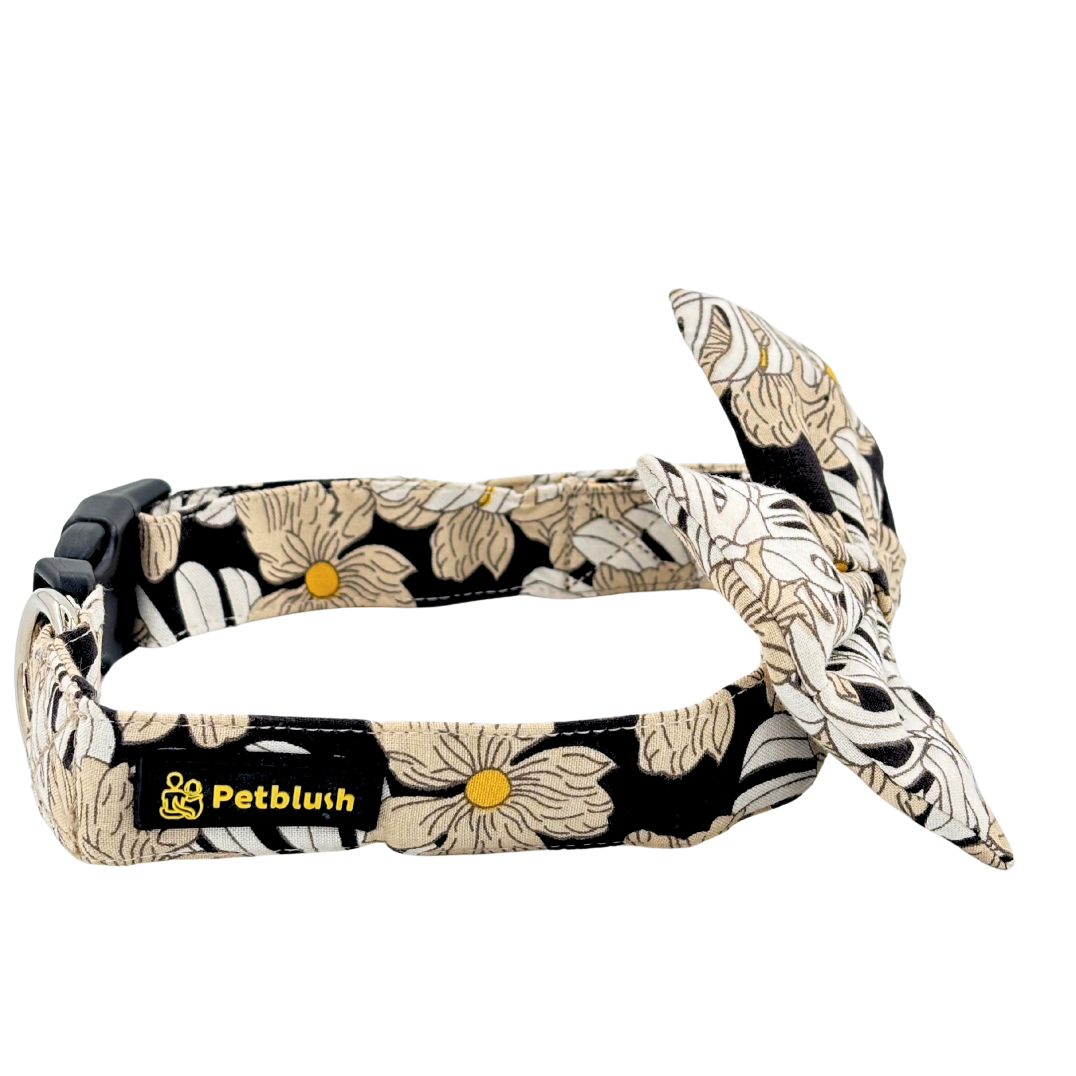 Petblush Floral Print Bow Collars For Dogs