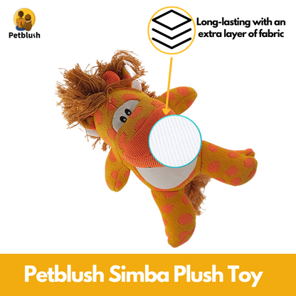 Petblush Simba The Girraffe Plush Toy for Dogs & Cats