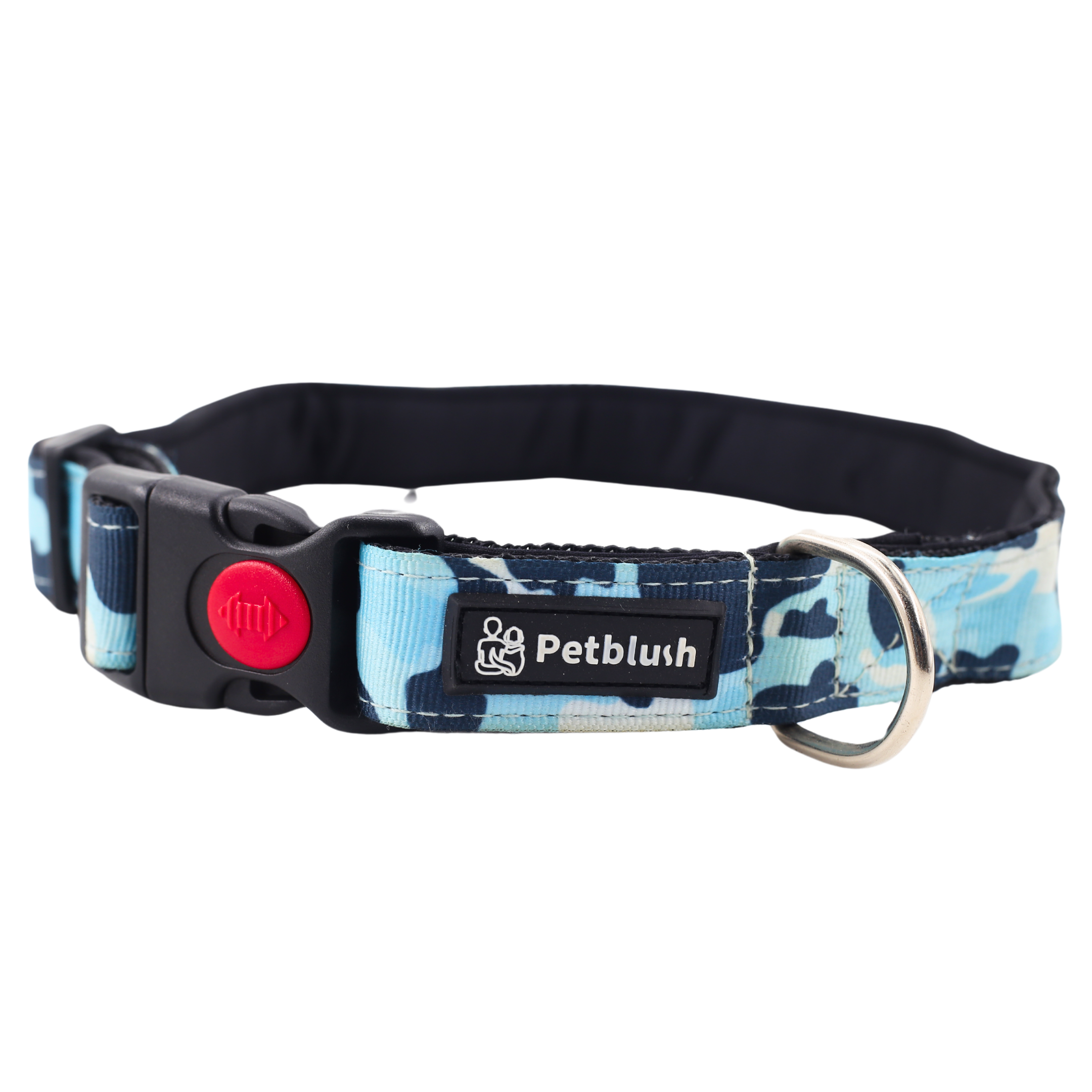 Petblush Military Print Padded Dog Collar