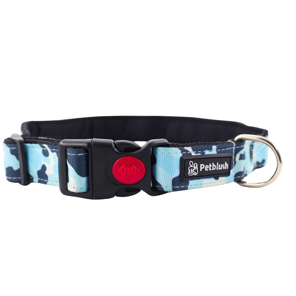Petblush Military Print Padded Dog Collar