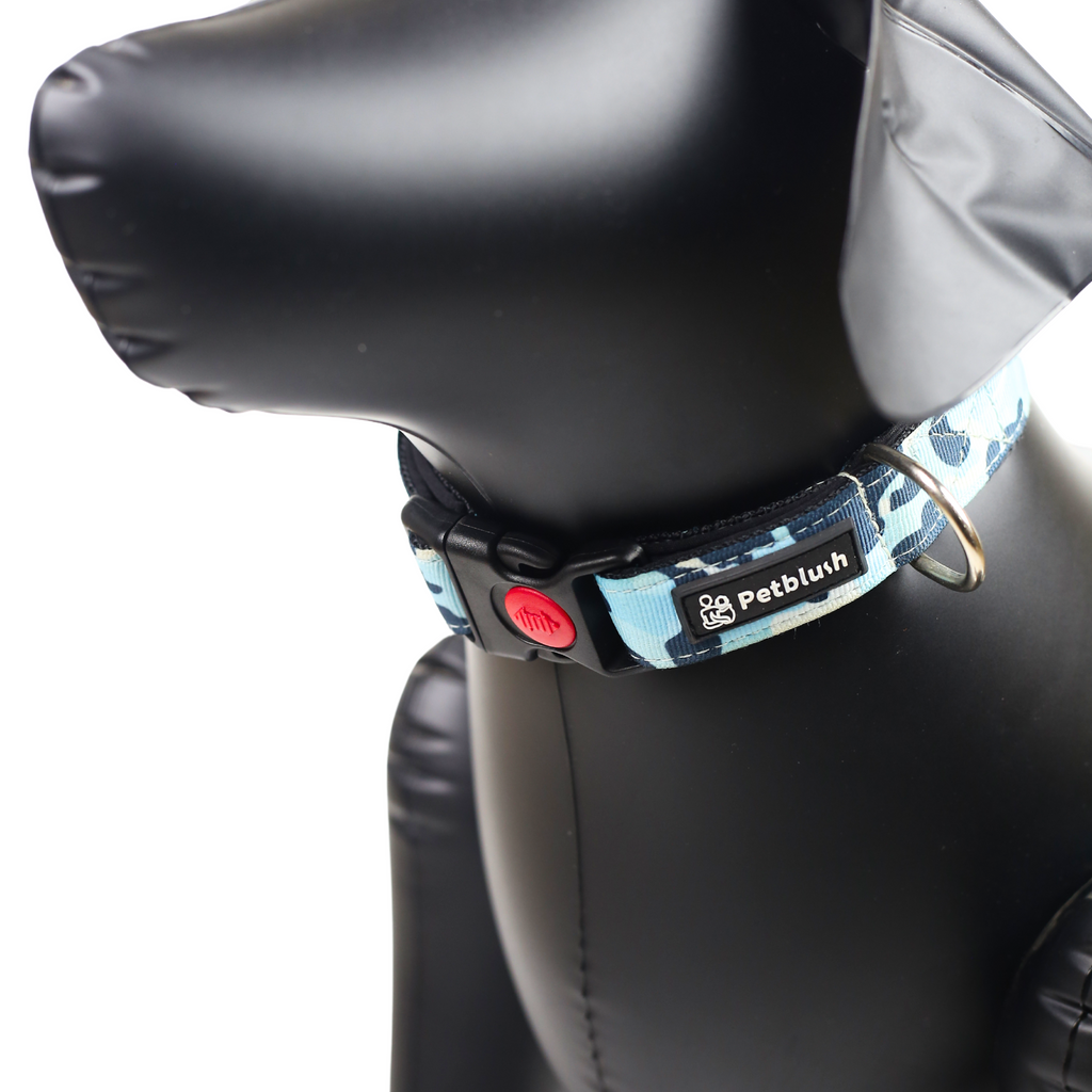 Petblush Military Print Padded Dog Collar