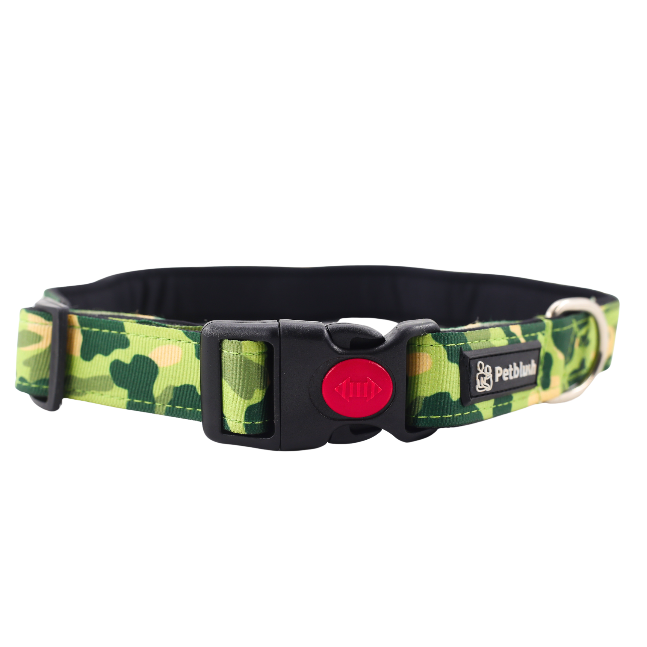 Petblush Military Print Padded Dog Collar