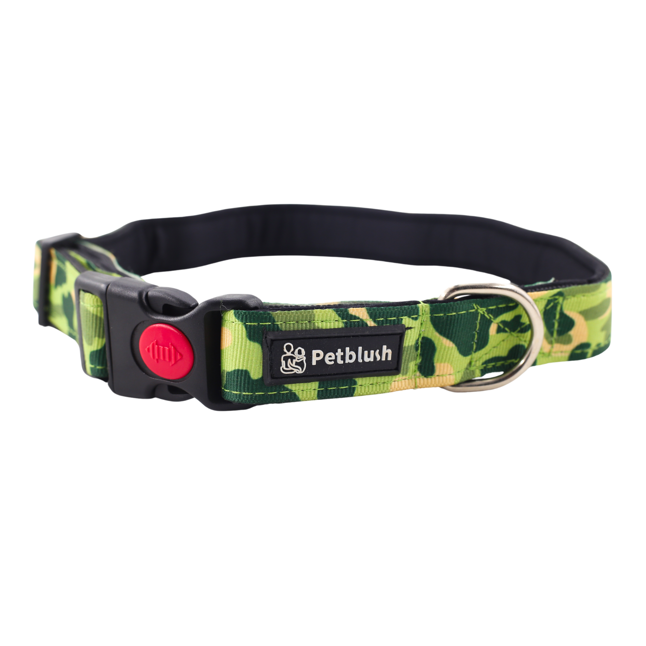 Petblush Military Print Padded Dog Collar