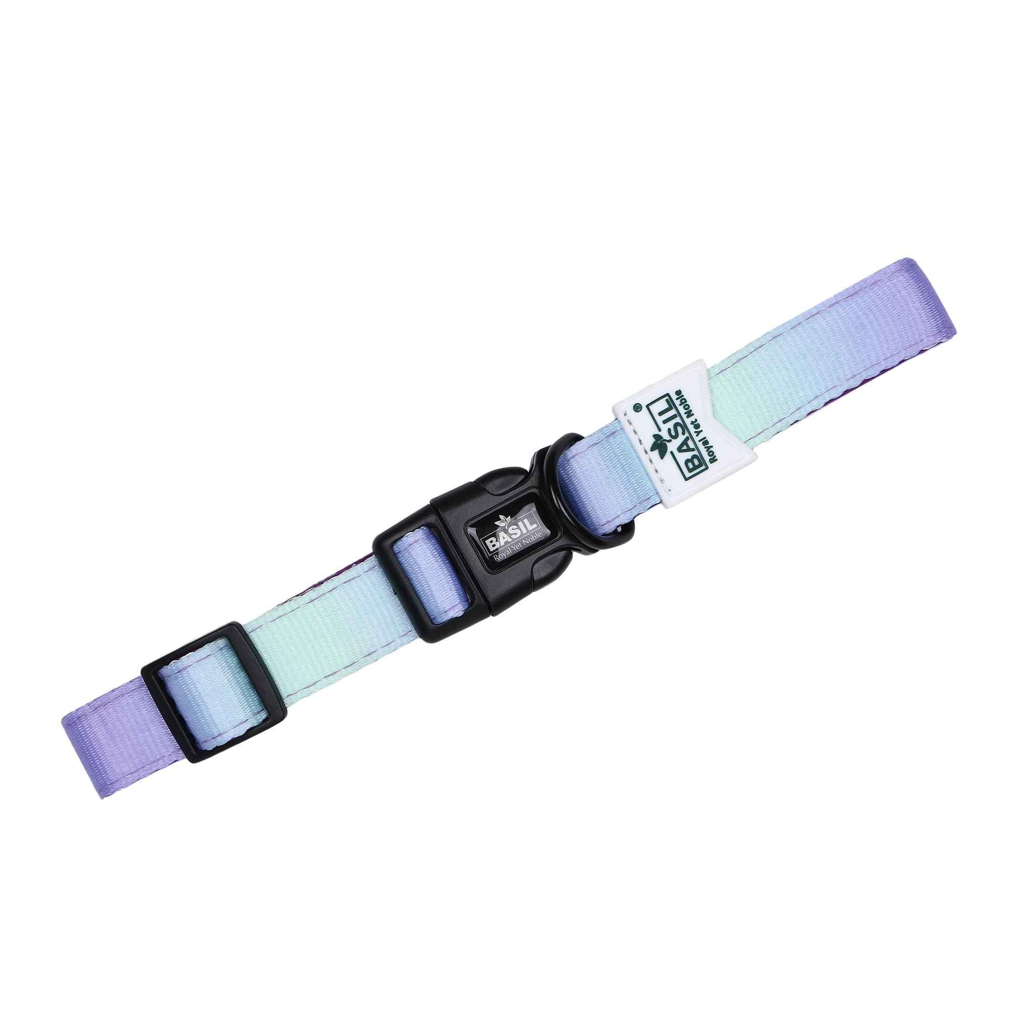 Padded Adjustable Collar for Dogs, Cats & Puppies (Purple & Blue)