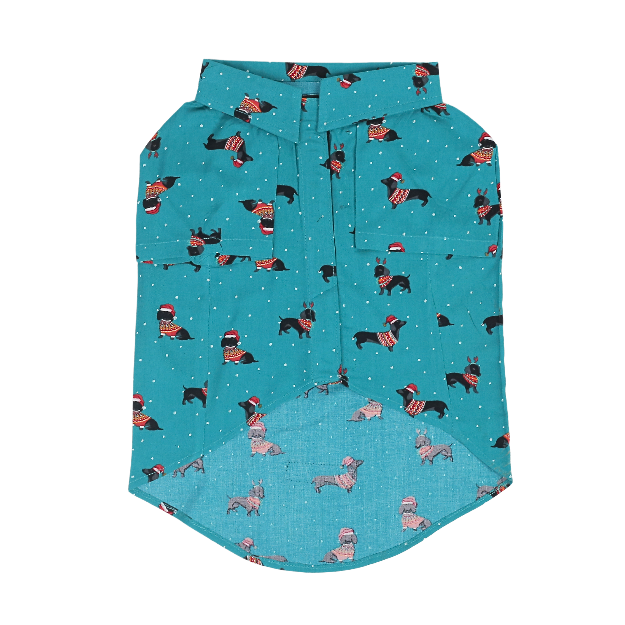 Petblush Christmas Dog Print Shirt