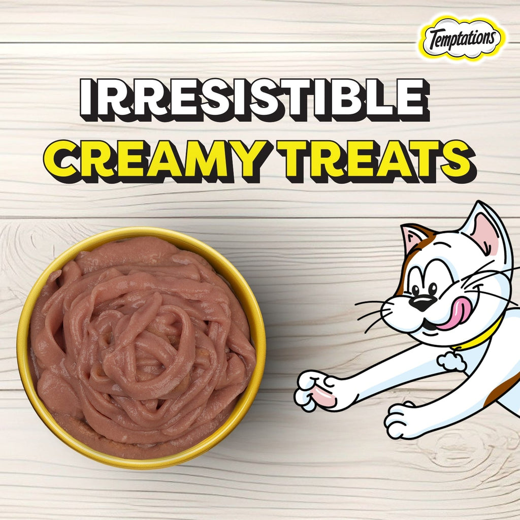 Temptations Creamy Purrrr ee Salmon & Cheese Cat Treats