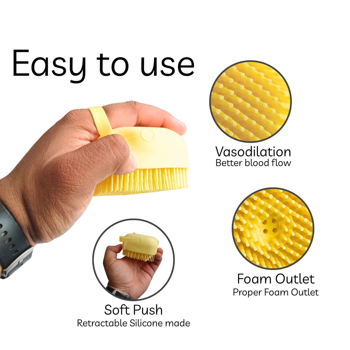 Petblush Pet Bath Brush Perfect For Cat & Dog