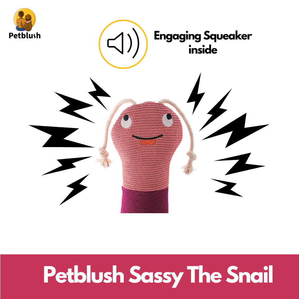 Petblush Sassy The Snail Plush Toy for Dogs & Cats