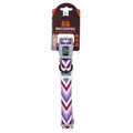 Padded Adjustable Collar for Dogs, Cats & Puppies (Zig-Zag Purple)