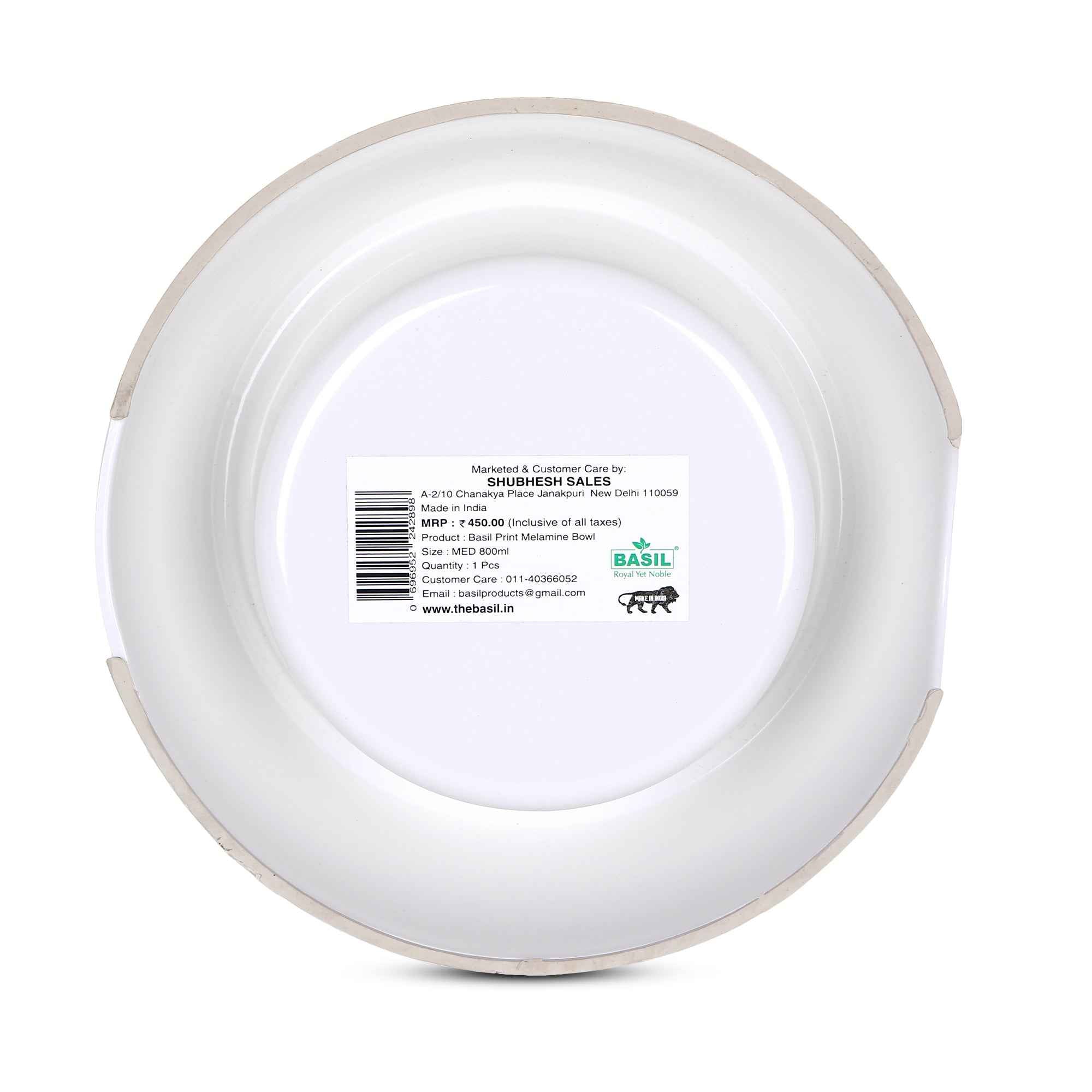 Basil Stainless Steel & Melamine Print Bowl – Durable Feeding Bowl for Dogs & Cats | Pet Life Outdoor Exclusive