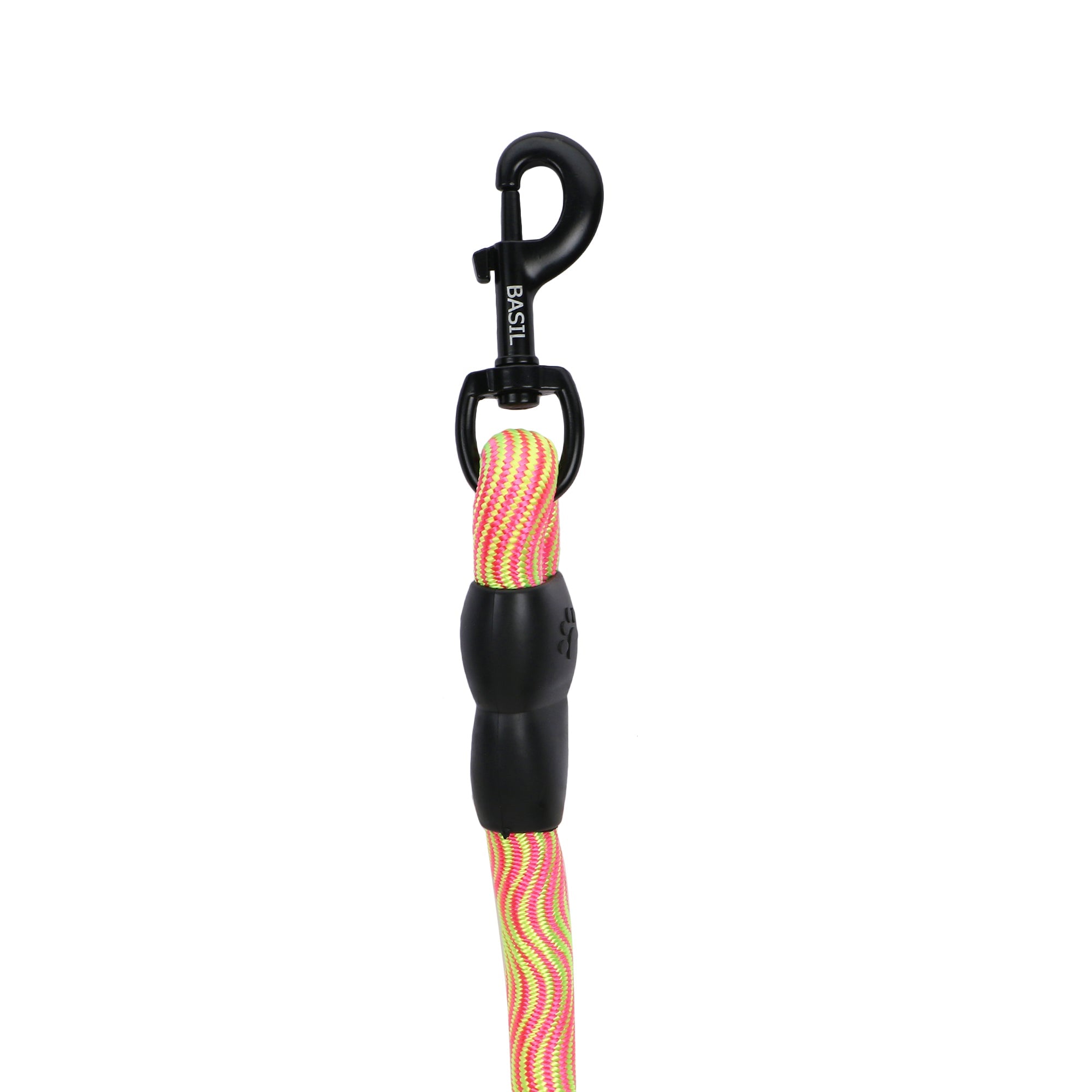 BASIL Rope Leash for Dogs & Puppies, 4 Feet (Yellow & Pink)