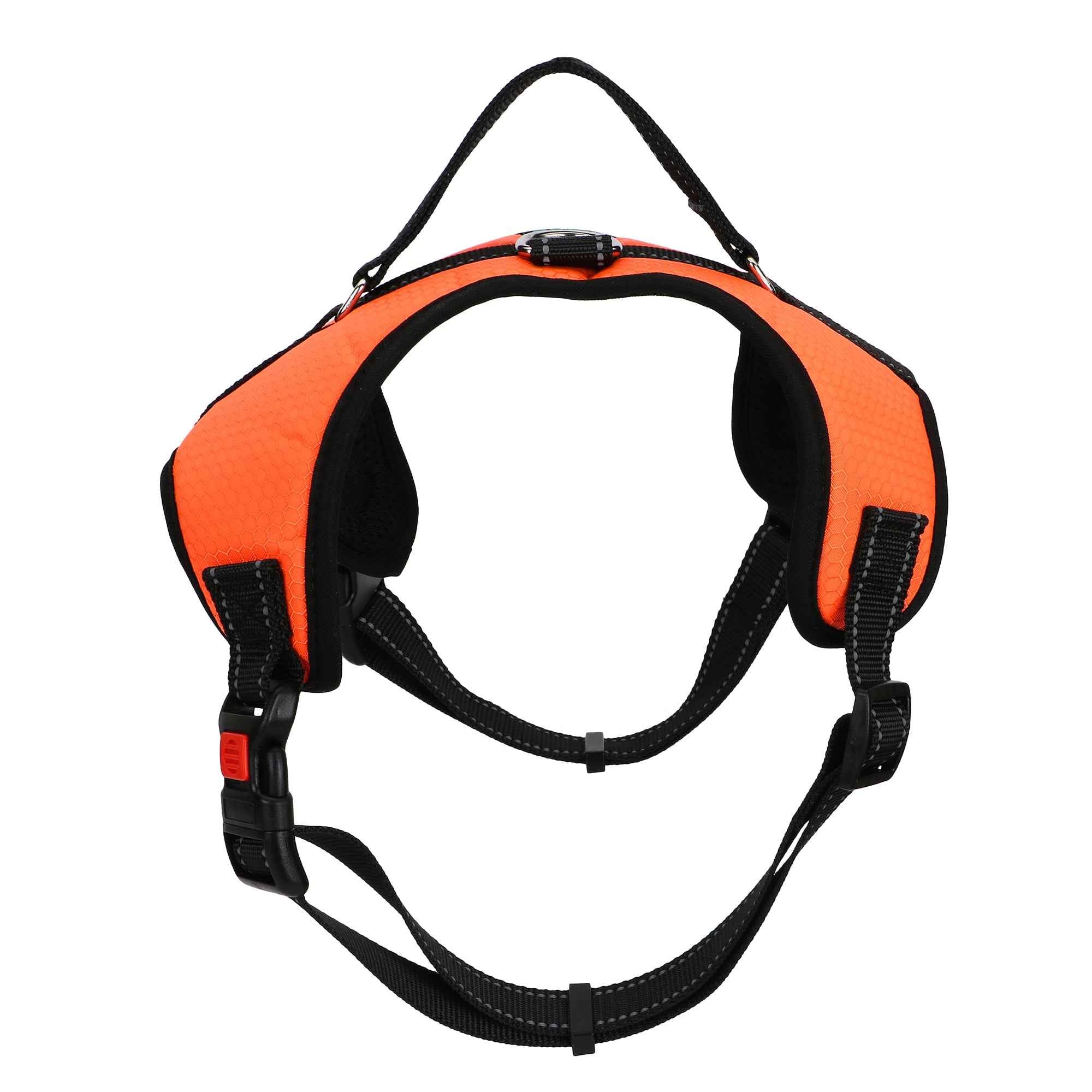 BASIL No-Pull Dog Harness with Handle – Adjustable, Durable, and Comfortable (Orange)