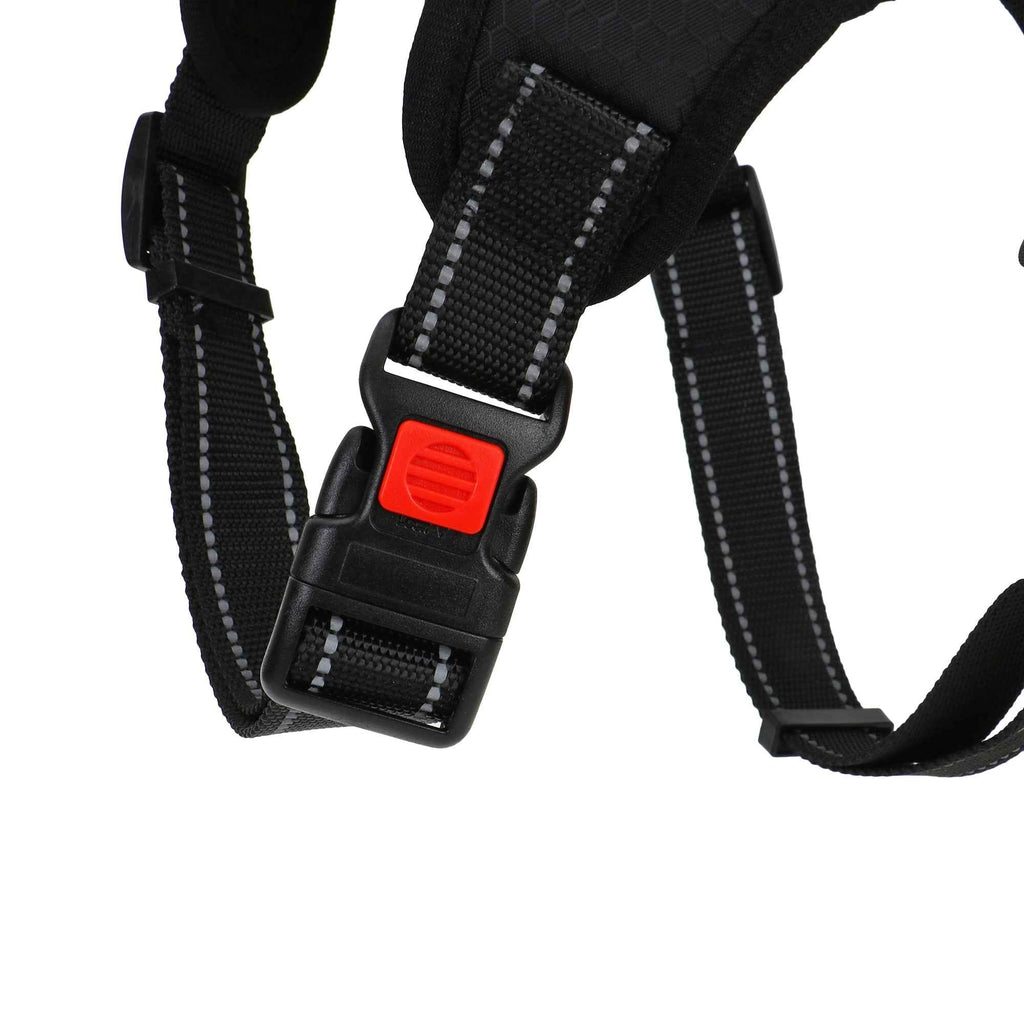 BASIL No-Pull Dog Harness with Handle – Adjustable, Durable, and Comfortable (Black)