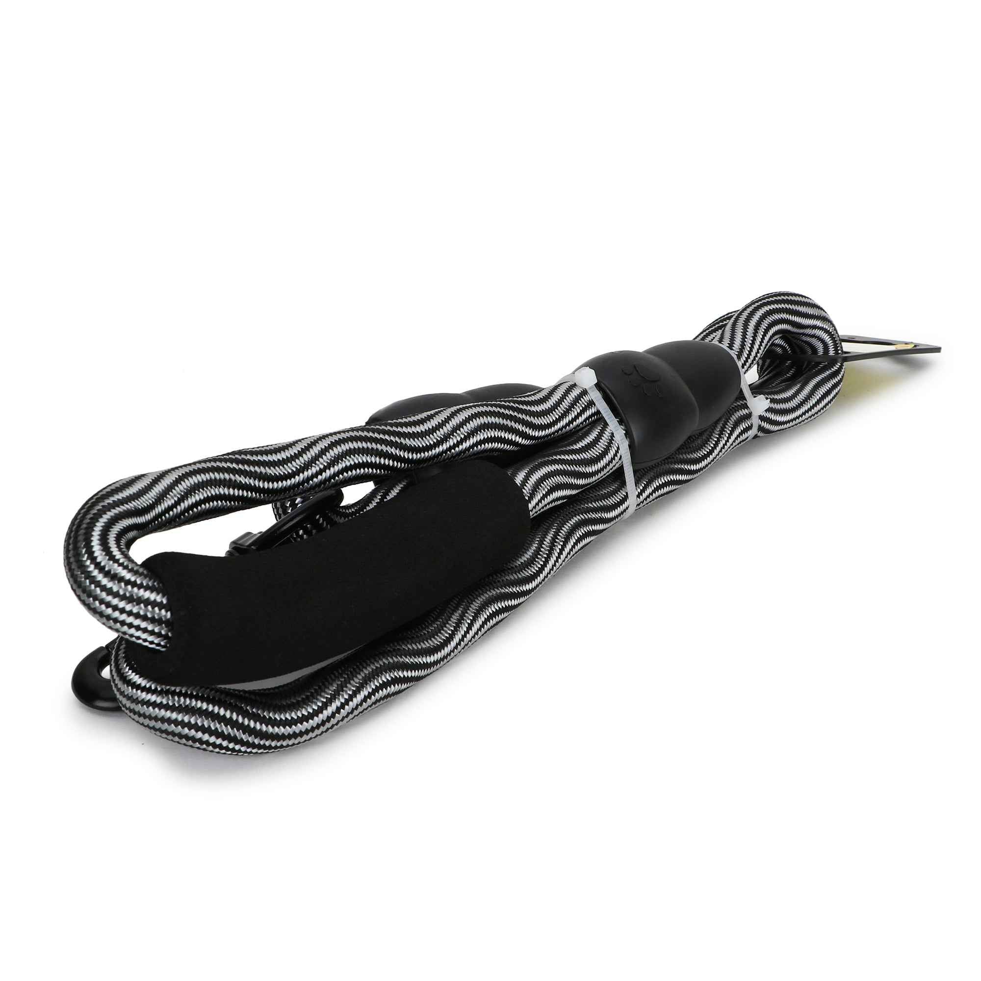 BASIL Rope Leash for Dogs, 4 Feet (Black & Gray)