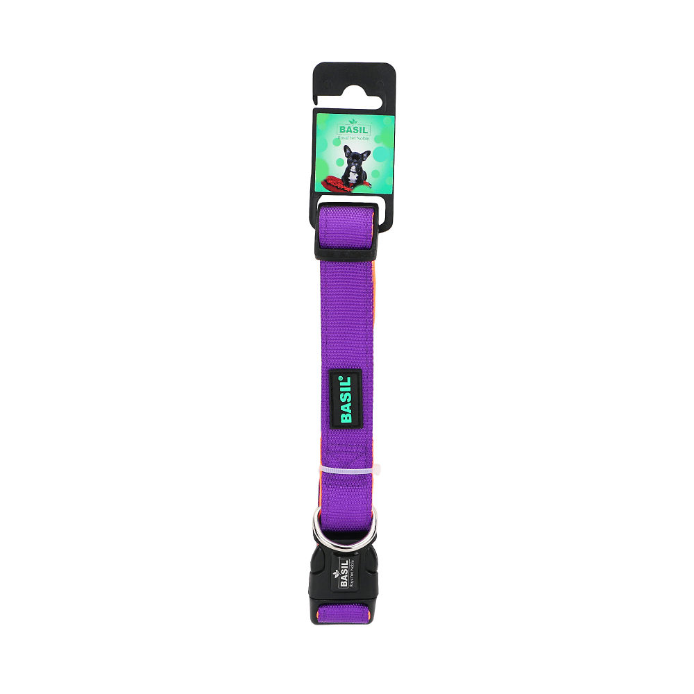 Basil Nylon Padded Collar for Dogs (Purple)