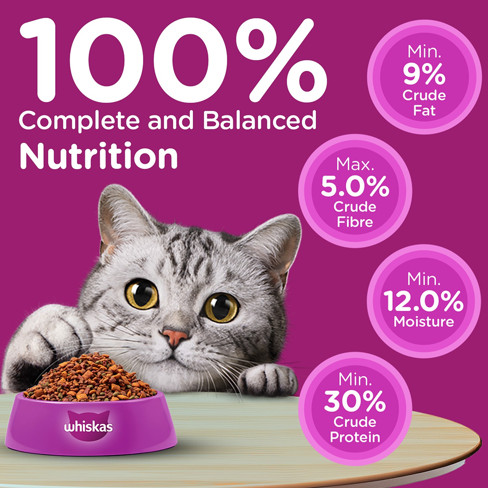 Whiskas Mackerel Flavour Adult Cat Dry Food