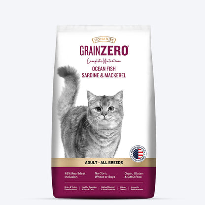 Signature Grain Zero Adult Dry Cat Food (All Breed Formula)