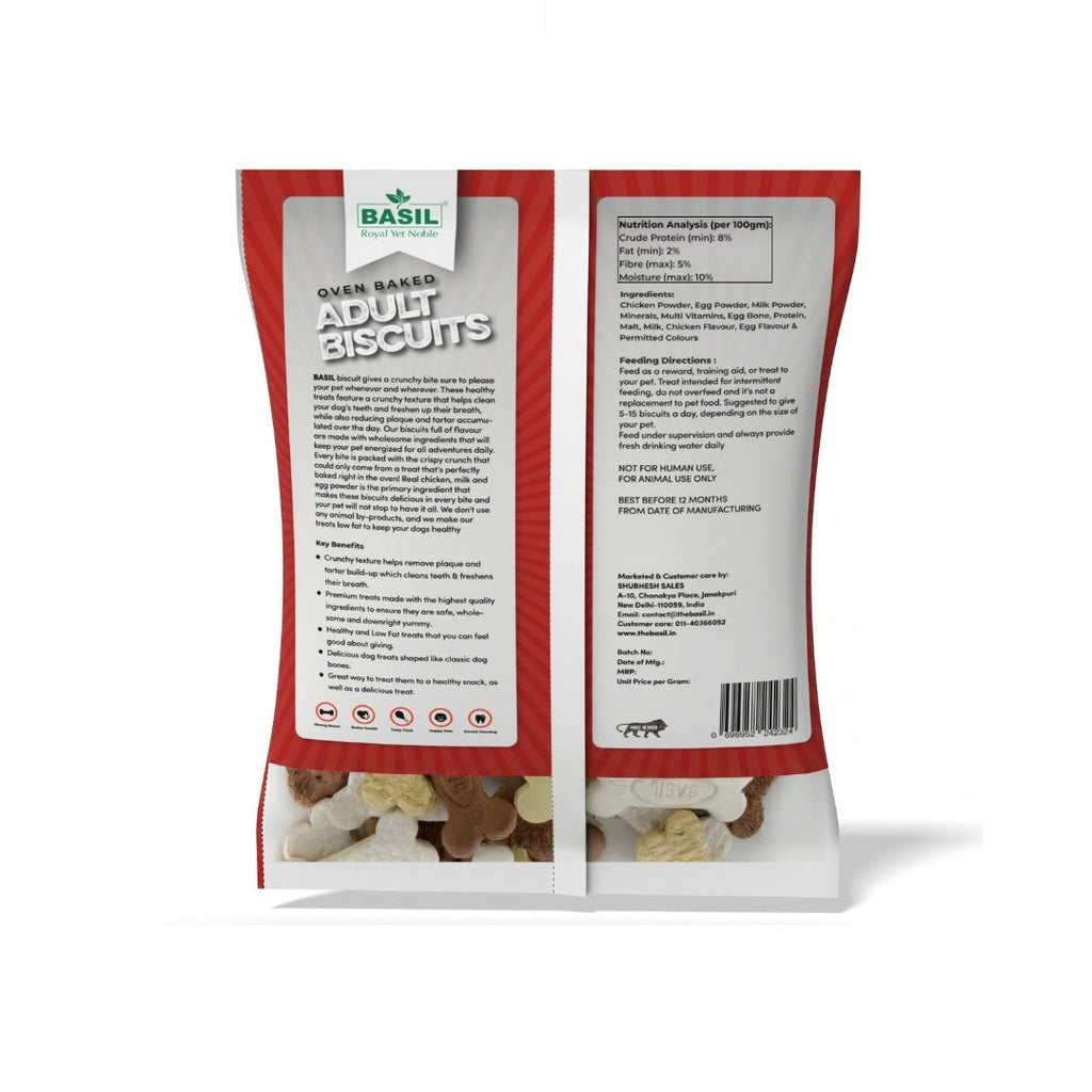 Dog Biscuits, Chicken Flavor - Suitable for All Breeds, Large Dogs - 900 Grams