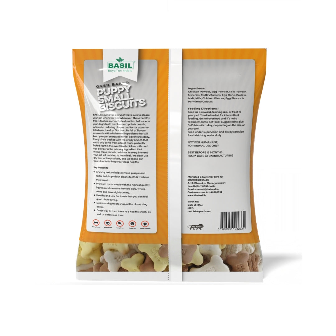 Puppy Biscuits, Chicken Flavor - Suitable for All Age, Small Dogs - 900 Grams