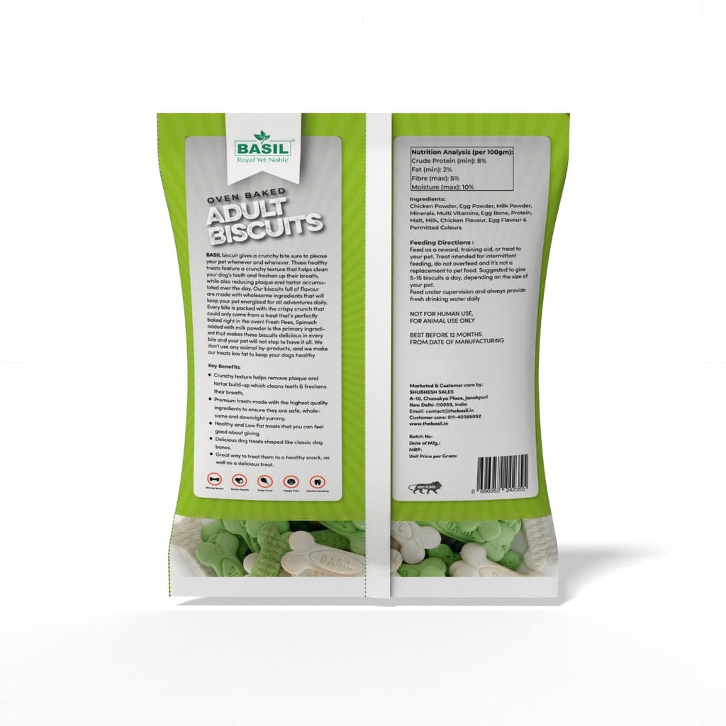 Dog Biscuits, Vegetarian Treat - Suitable for All Breeds, Large Dogs - 900 Grams